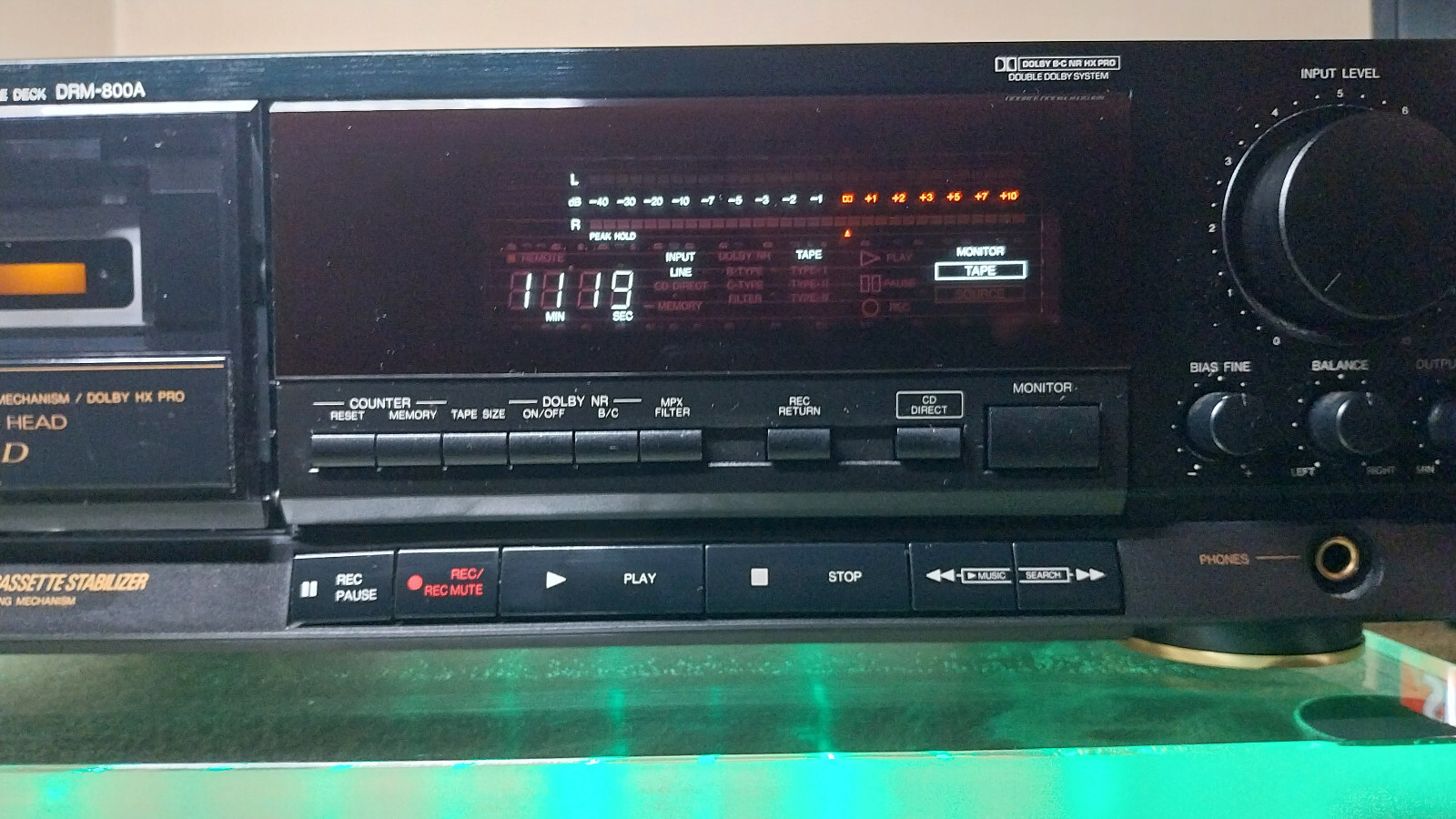 DENON DRM 800A 3 head Dual capstan cassette tape deck eBay