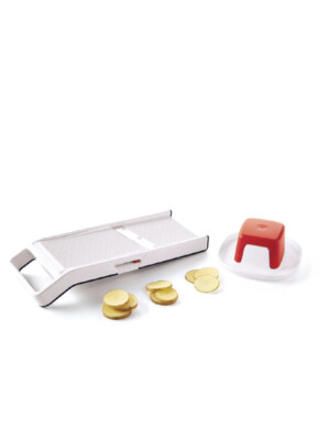 RT7) BRAND NEW TUPPERWARE MANDO JUNIOR MANDOLINE FRUIT VEGIE SLICER GADGET