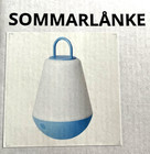 IKEA SOMMARLANKE Led Decorative Table Lamp White Blue Battery 8 1/4" NEW