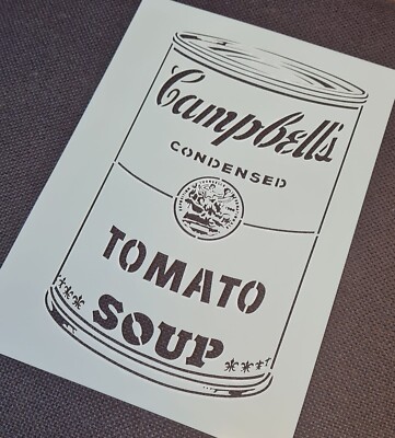 Campbell's Tomate Suppendose Schablone Kunst Handwerk Wandfarbe kondensierte Maske