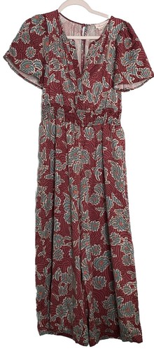 Anthropologie Jumpsuit Wide Leg S Floral Print Flowy Boho Artsy The Somerset NWT