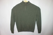 Tasso Elba Quarter Zip Green Sweater Men's Size L NWT