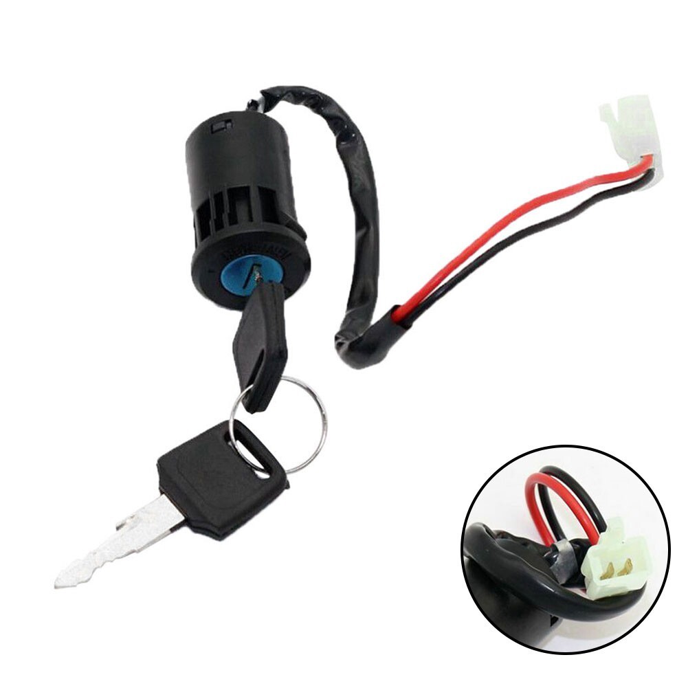 1PC for 2 Wire Ignition Key Switch Lock W/ for 2 Keys For Scooter