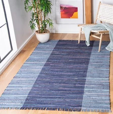 Safavieh Rag Rug NAVY / BLUE 6' X 9' Area Rug - RAR122N-6