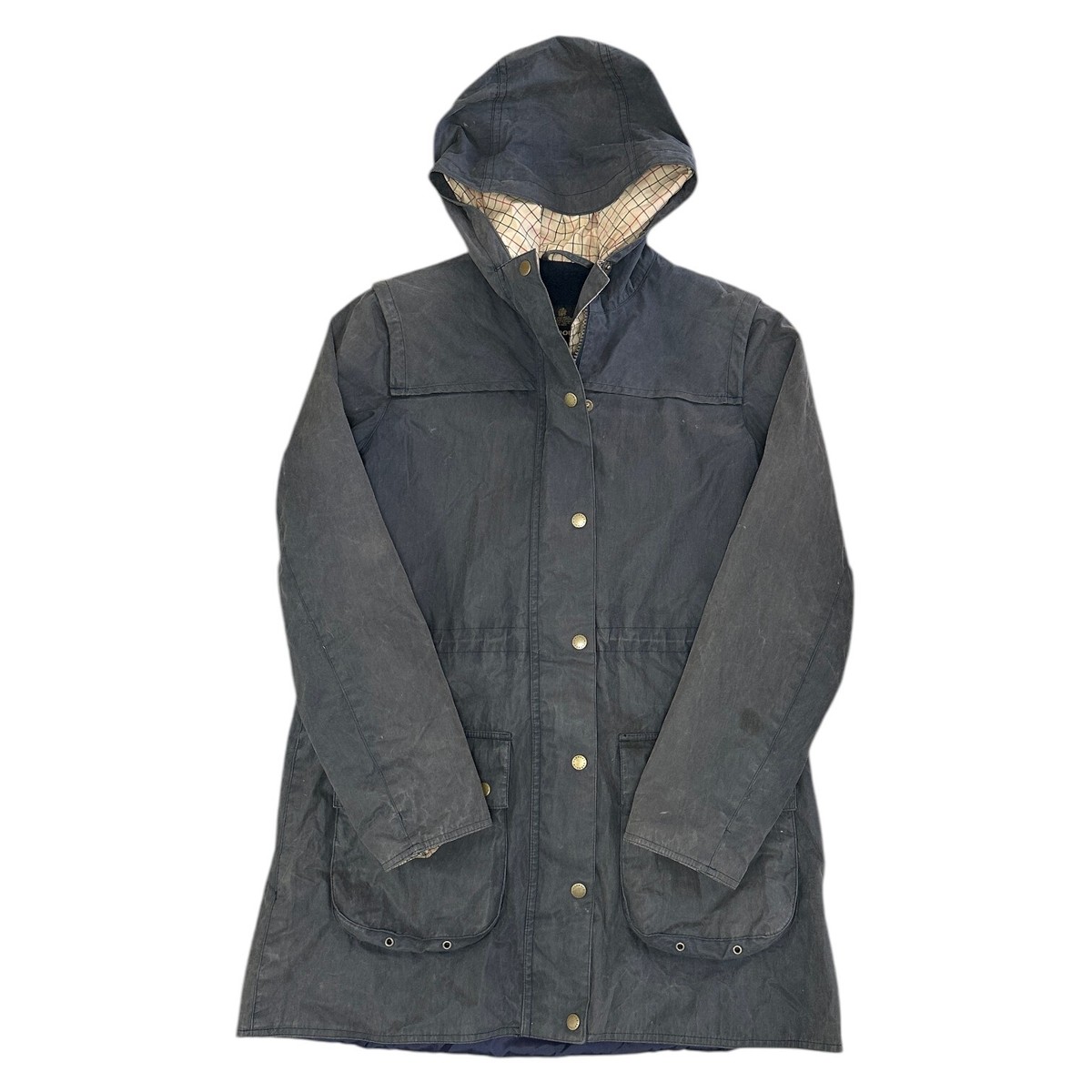 Barbour Outdoor Winter Durham Field Coat Hooded Grey Womens Uk10