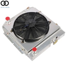 3 Row Aluminum Radiator W Fan Shroud For Ford Mustang 1964-66 Falcon 1960-65 V8