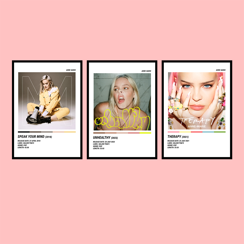 ANNE MARIE SINGER ARTIST ALBUM POSTER COLOUR PALETTE ART MUSIC