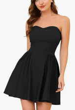 NEW Allegra K Women's Sexy Strapless Sleeveless Sweatheart Dress Size Medium