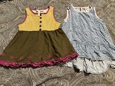 Matilda Jane Enchanted Garden Seabean Print Sleeveless Tank Size 8 Lot Of 2 Tank
