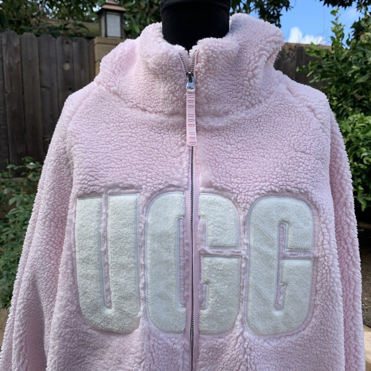 SALE!!【UGG】OLYMPIA JACKET☆モコモコ☆可愛い UGG OLYMPIA JACKET SHERPA FLEECE OVERSIZED HOODED WOMENS XS