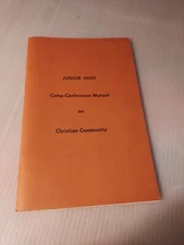 Vintage 1960's Junior High Camp-Conference Manual On Christian Community