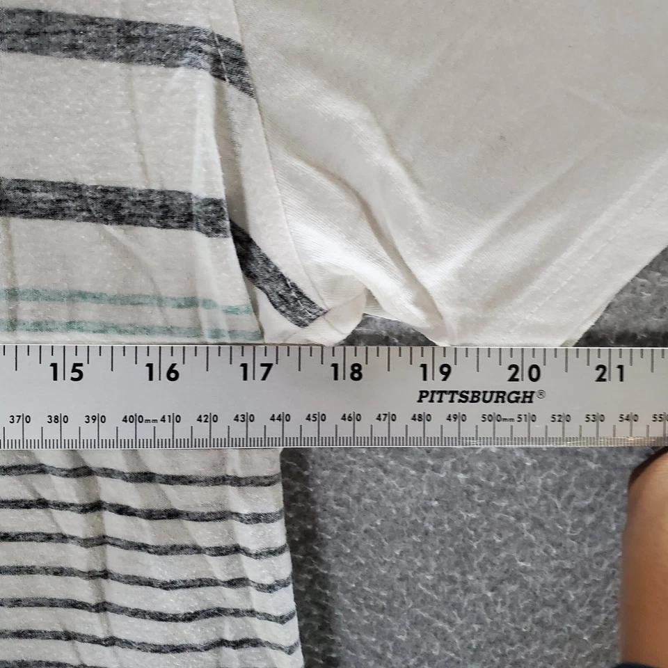 Camiseta Zoo York Hombre Pequeña Blanca Rayas Logo Manga Corta Cuello Redondo Foto 3 de 4