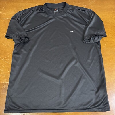 Vintage Nike Shirt Mens 2XL Black Dri Fit Short Sleeve Golf Alpha Project