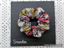 Handmade stylish scrunchie, floral hair crunchies