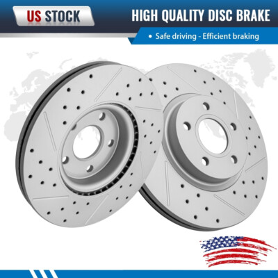 Front Brake Rotors Pair 2 For Ford C-Max Escape Volvo C30 C70 S40 V50 2.5L