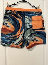 NEFF DISNEY FANTASIA TORNADO HOT TUB VOLLEY SHORTS - ORANGE SORCERER MICKEY XL