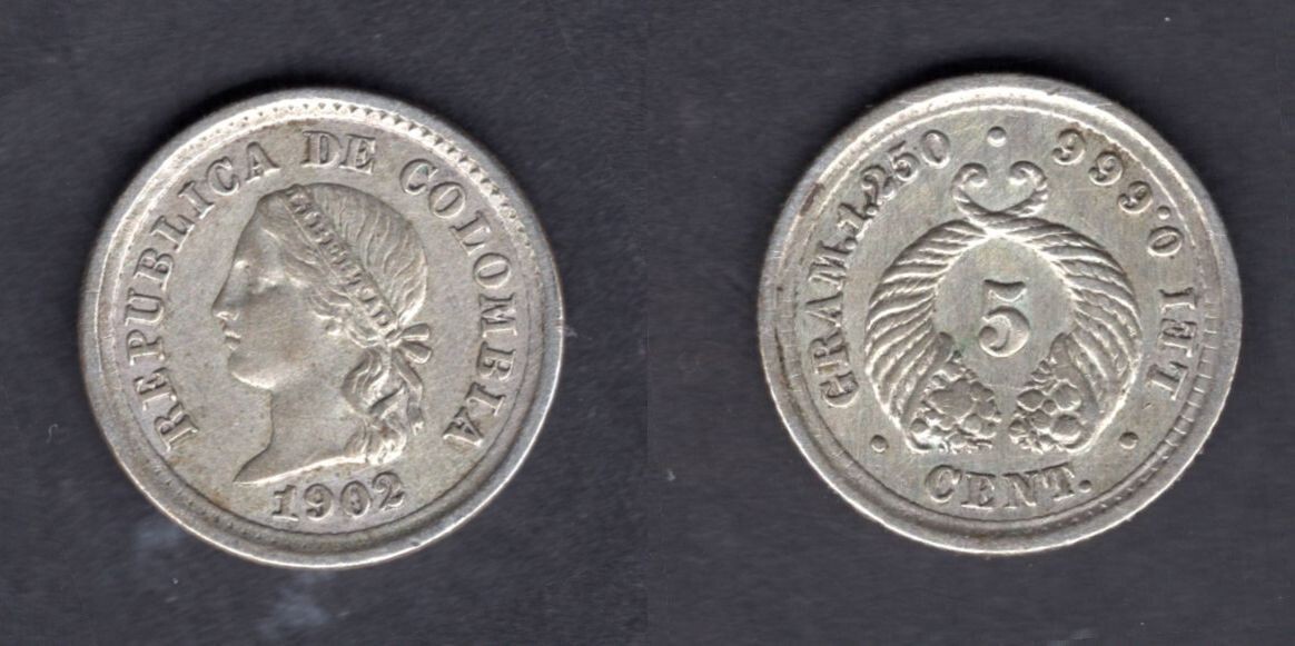 Monedas de Bolivia, Chile y Colombia. Elige; denominación, fecha y precio.