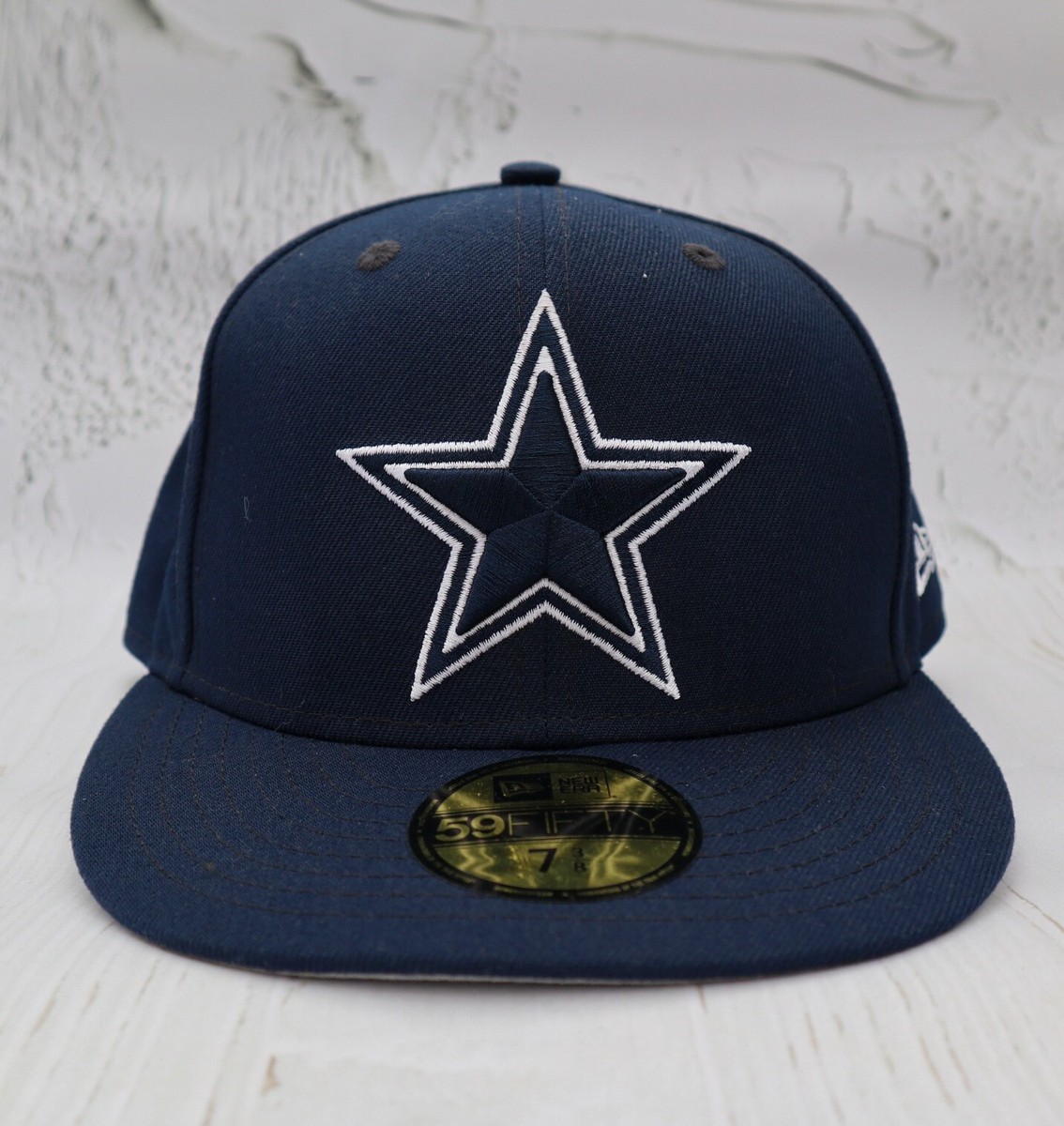 Dallas Cowboys New Era 59FIFTY Navy Fitted Hat Size 3/8