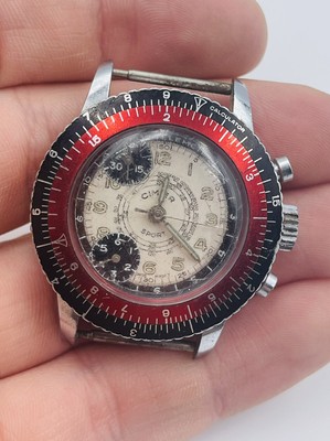 Cimier Sport Vintage Stainless Steel Manual Wind 1 Jewel Timer