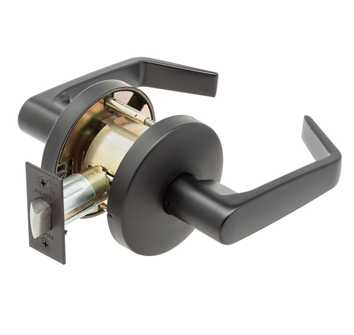 NEW Falcon W101 Dan 622 Passage Lock FLAT BLACK HANDLE COMMERCIAL