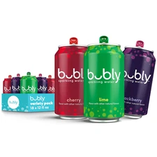 Sparkling Water, Lime Yours 3 Flavor Variety Pack (Lime, Cherry, Blackberry), Ze