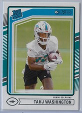 Tahj Washington #346 Rated Rookie Miami Doplhins 2024 Panini Donruss Football