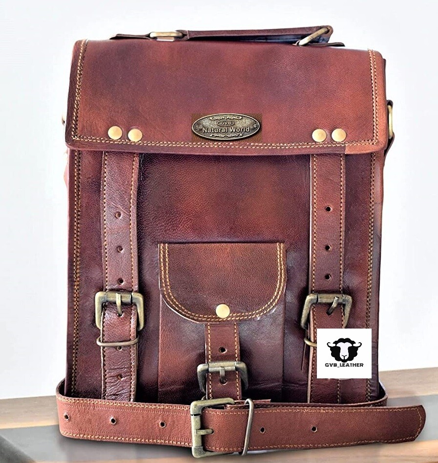 SAOLA Vera Pelle Borsa a Tracolla Messenger (Solo Donna Borse )