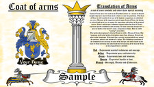 Combton-Kinpton COAT OF ARMS HERALDRY BLAZONRY PRINT
