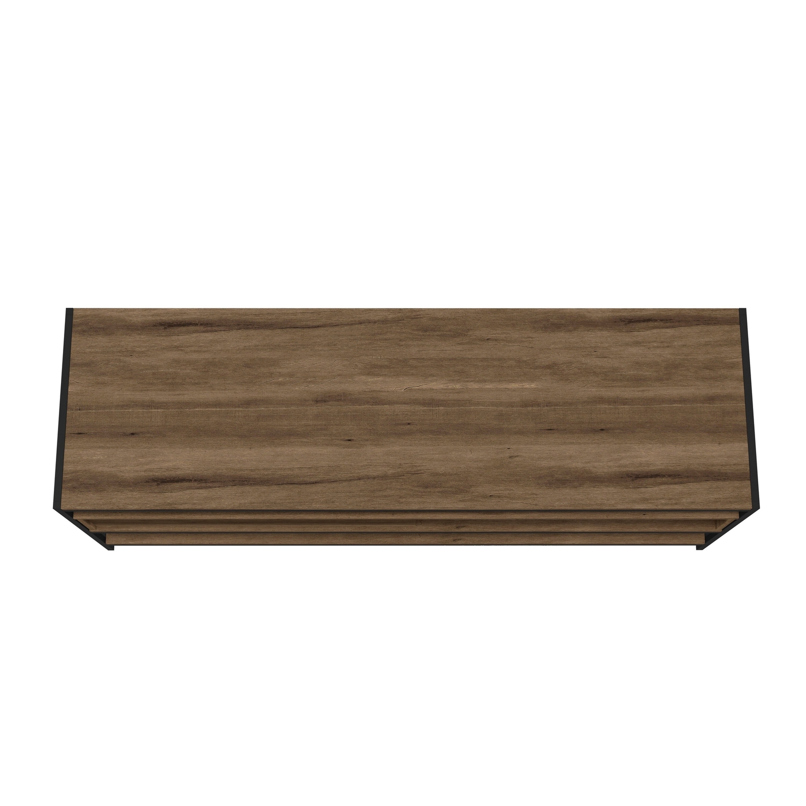58 Inch Wood and Metal Entertainmnet TV Stand with 2 Brown Modern & Contemporary