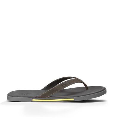 NIB Men's UGG Bennison II Leather Flip Flop Grey size 13