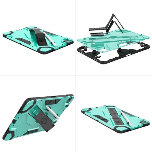 Rugged Hybrid Armor Case with Multi-Functional Kickstand for iPad Air (5th and - 第 5/9 張圖片