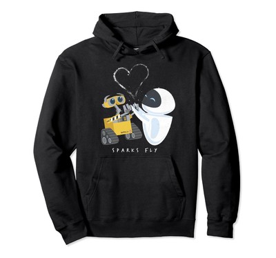 Disney Pixar Wall-E & Eve Sparks Fly Portrait Hoodie No.335