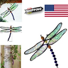 Versatile Dragonfly Hanging Ornament 5.87 Inch Clear Glass Ideal for Decorations