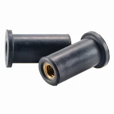 MIDWEST FASTENER 64552 Rivet Nut, 1/4"-20 Thread Size, 1 in L, Rubber, 7 PK
