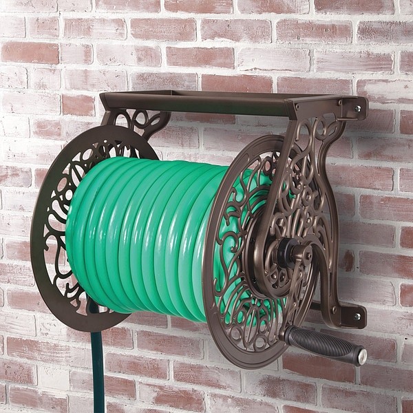 Liberty Garden 708-Ca Garden Hose Reel, Wall Mount, Aluminum