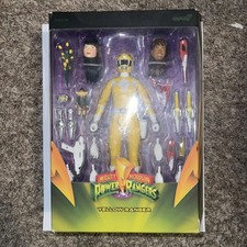 Super 7 Mighty Morphin Power Rangers Ultimates  Yellow Ranger Figure - See Pix