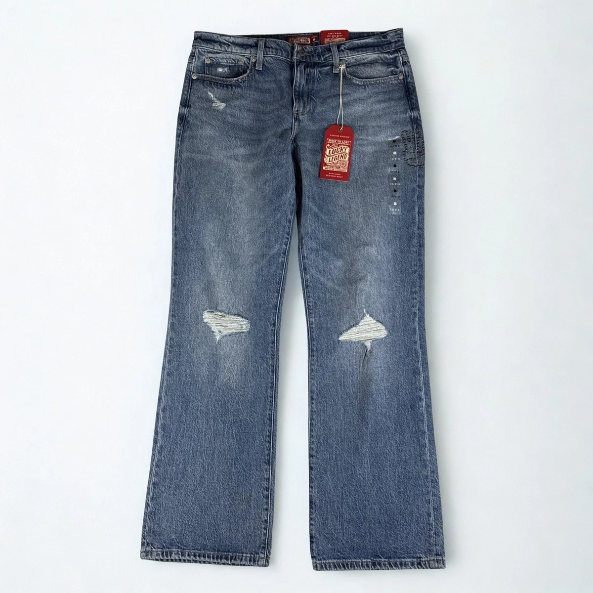 Jeans Lucky Brand Easy Rider Crop - Taille Junior's 6/28, Coupé Court, Occasion Très Bon état