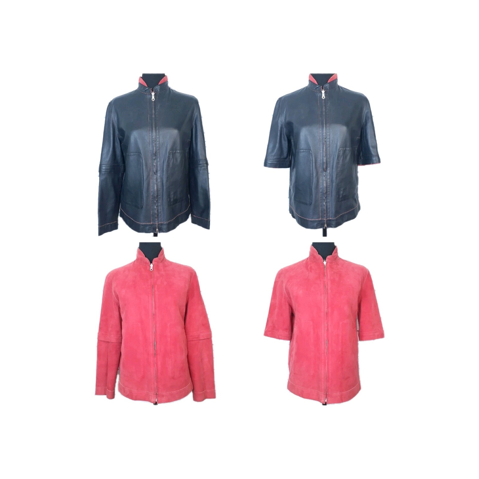 Bally Leather Suede Reversible Jacket Detachable … - image 2