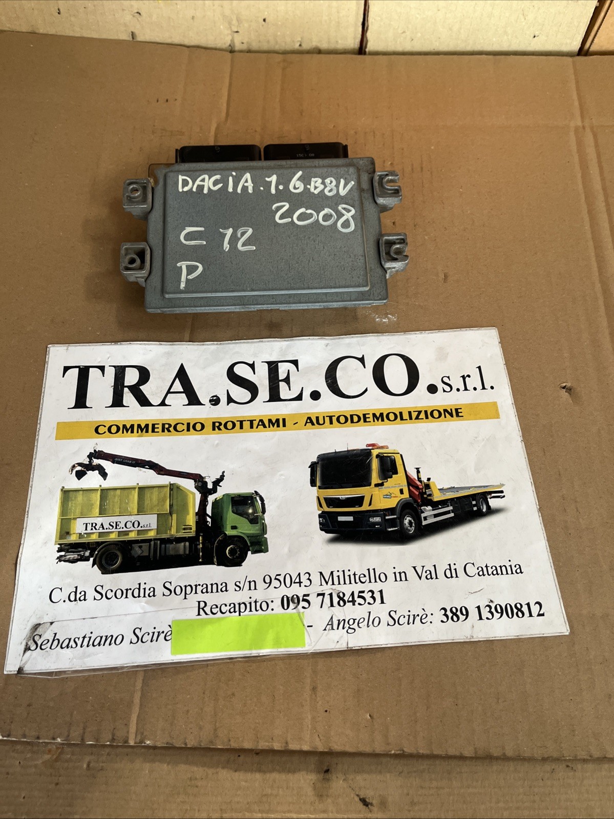 8200661124 CENTRALINA MOTORE ECU DACIA LOGAN (L90) 1.6 B 8V MAN 5M 87CV 2008 5P