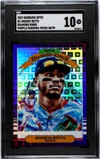 2019 Panini Donruss Optic #1 Mookie Betts DK SGC 10 Purple Pandora Prizm /99