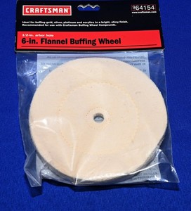 2 New 6" Buffing Wheels:  40Ply Cotton Buff and a Flannel Buff  (1/2" Arbor)