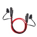 14AWG Doublehead SAE Extension Cord 2 Meter with Dust Cover for Vehicle Use