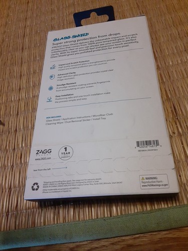 ZAGG Glass Shield Tempered Glass Screen Protector - iPhone 13/13PRO 6.1" NIB  - Foto 3 di 6