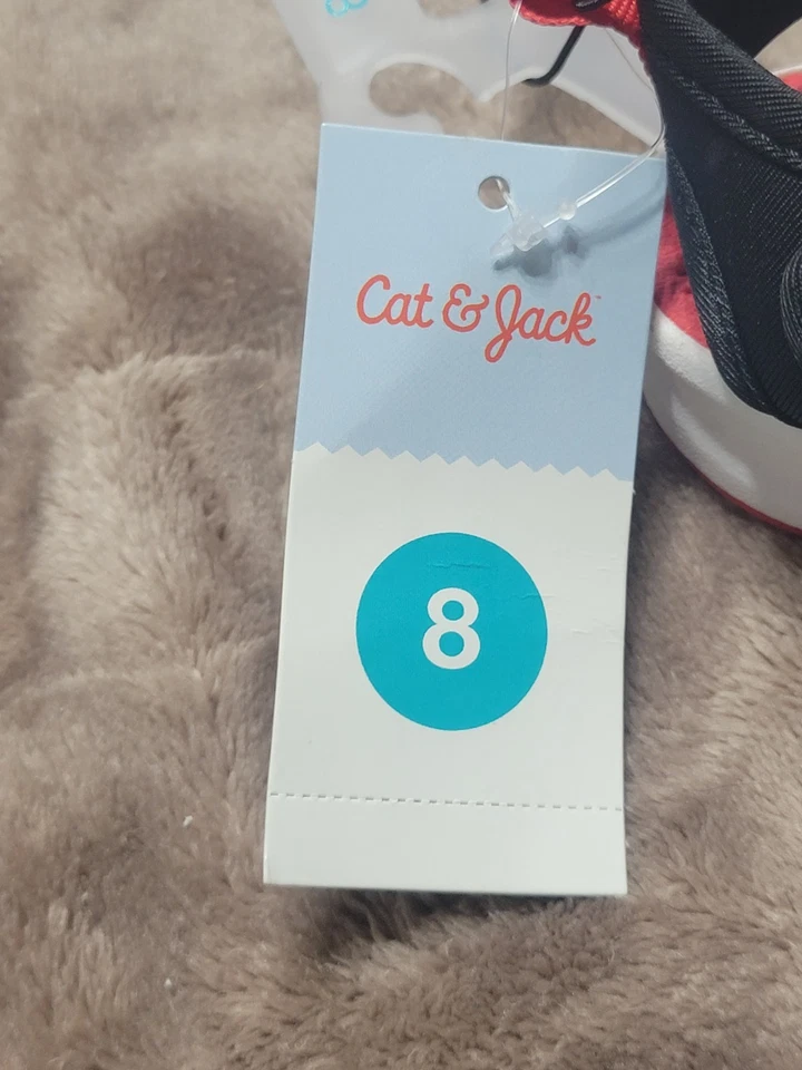 NUEVO Cat & Jack Niño Pequeño Sin Cordones Tommie Agua Zapatos Sandalias Talla 8 Niño Rojo Negro Foto 4 de 4