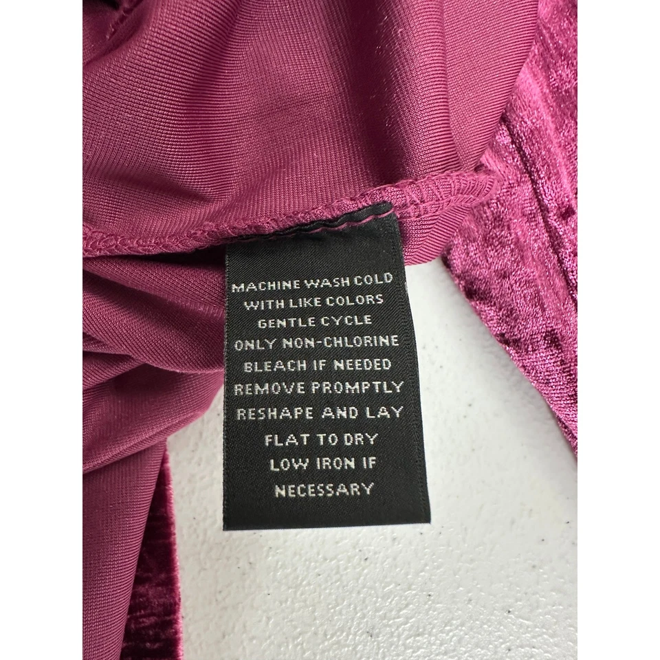 Investments Womens Y2K Velvet Blazer Size PM Black Minimalist Grunge Purple - Image 4 of 4