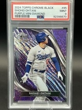 2024 Topps Chrome Black Shohei Ohtani Purple Mini Diamond Refr #/150 PSA 9 B905
