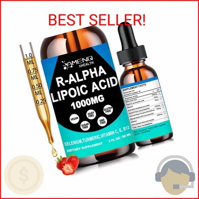 Alpha Lipoic Acid Liquid Drops 1000mg with Stabilized R-ALA, Antioxidant Supplem