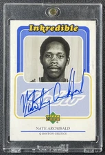 NATE ARCHIBALD 1999-00 UPPER DECK RETRO #NA INKREDIBLE AUTO CELTICS