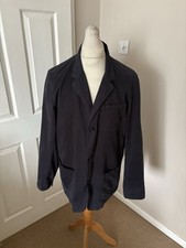 Men’s Blue Barbour White Label Moleskin Blazer Jacket Size XL