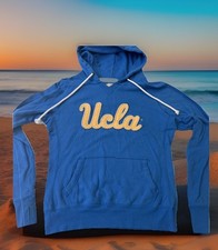 UCLA Bruins Football Sewn-In Lettering Sweatshirt Hoodie Adult Medium Blue New